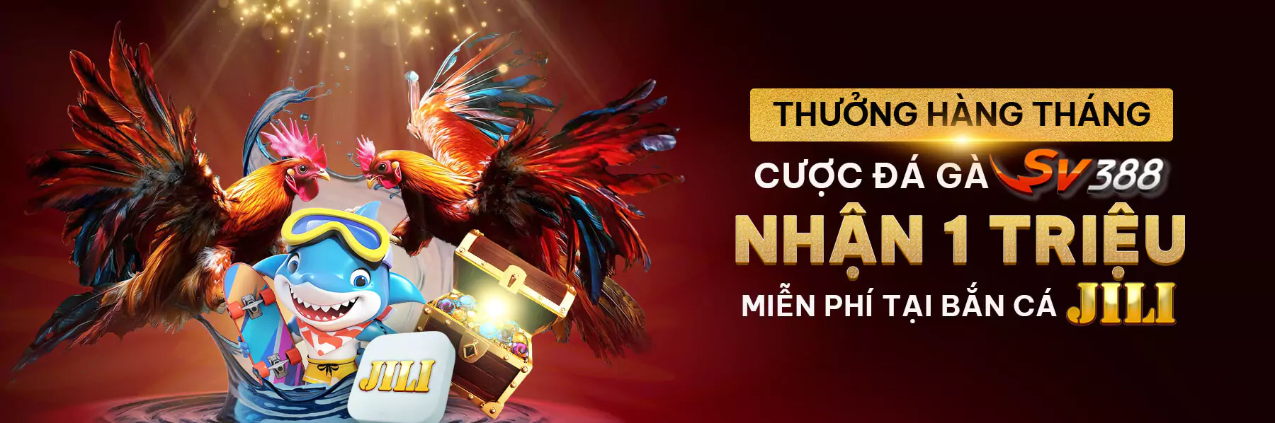 Cược đá gà SV388 nhận ngay 1 triệu